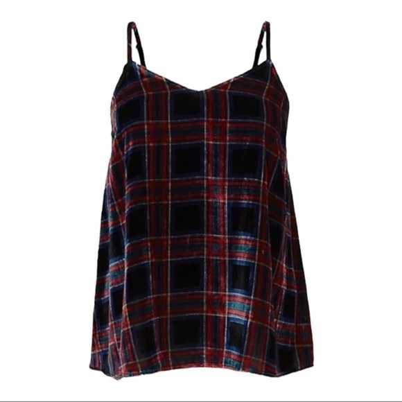 TORRID SOPHIE - MULTI PLAID VELVET SWING CAMI - Picture 1 of 6